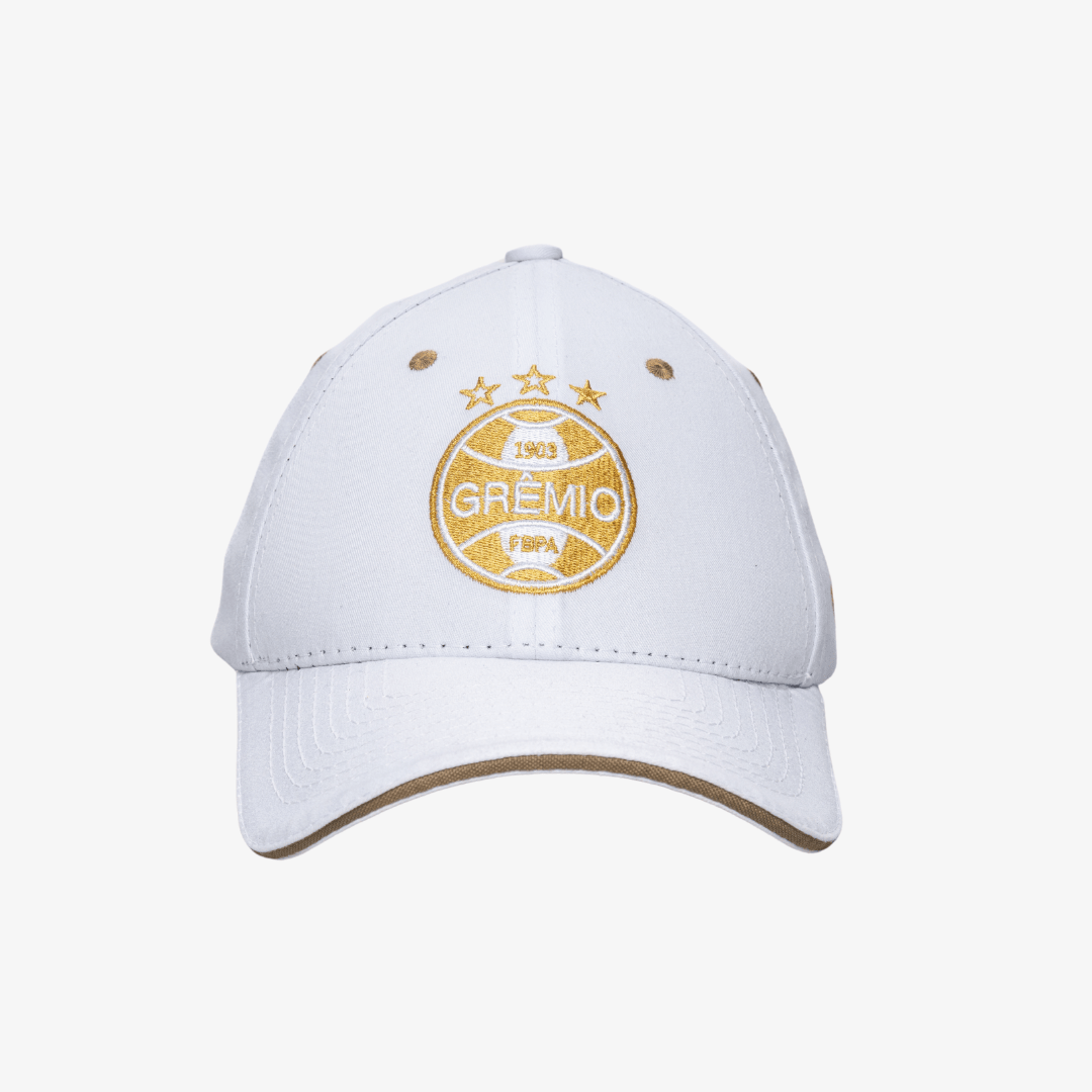 Boné Grêmio Gold - Branco-Veste a Paixão