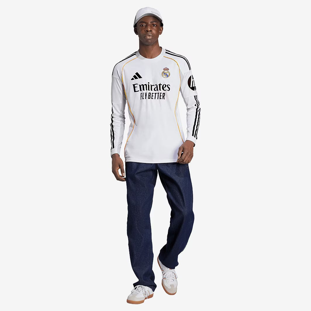 Camisa Adidas Real Madrid 2025/26 I Manga Longa-Veste a Paixão