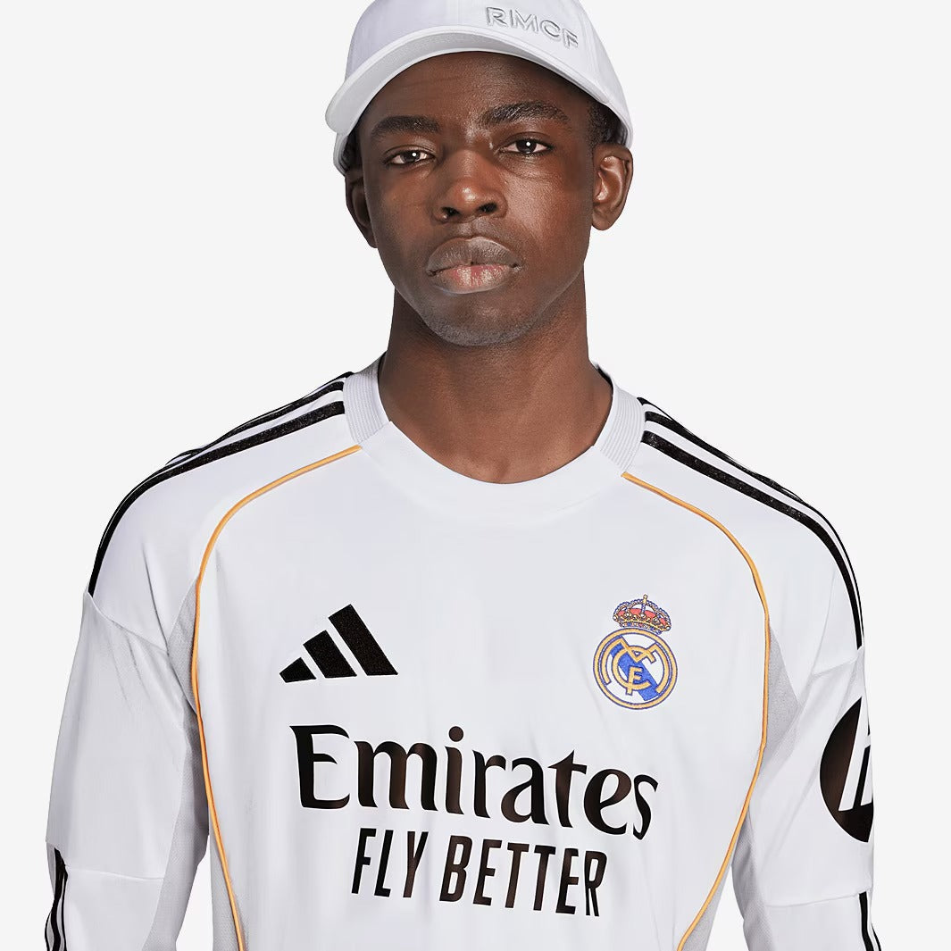 Camisa Adidas Real Madrid 2025/26 I Manga Longa-Veste a Paixão