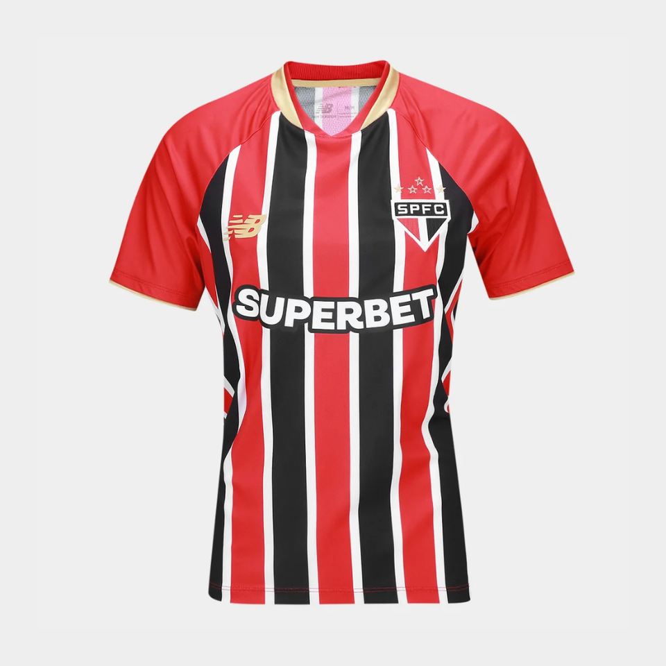 Camisa Feminina New Balance São Paulo 2025/26 II-Veste a Paixão