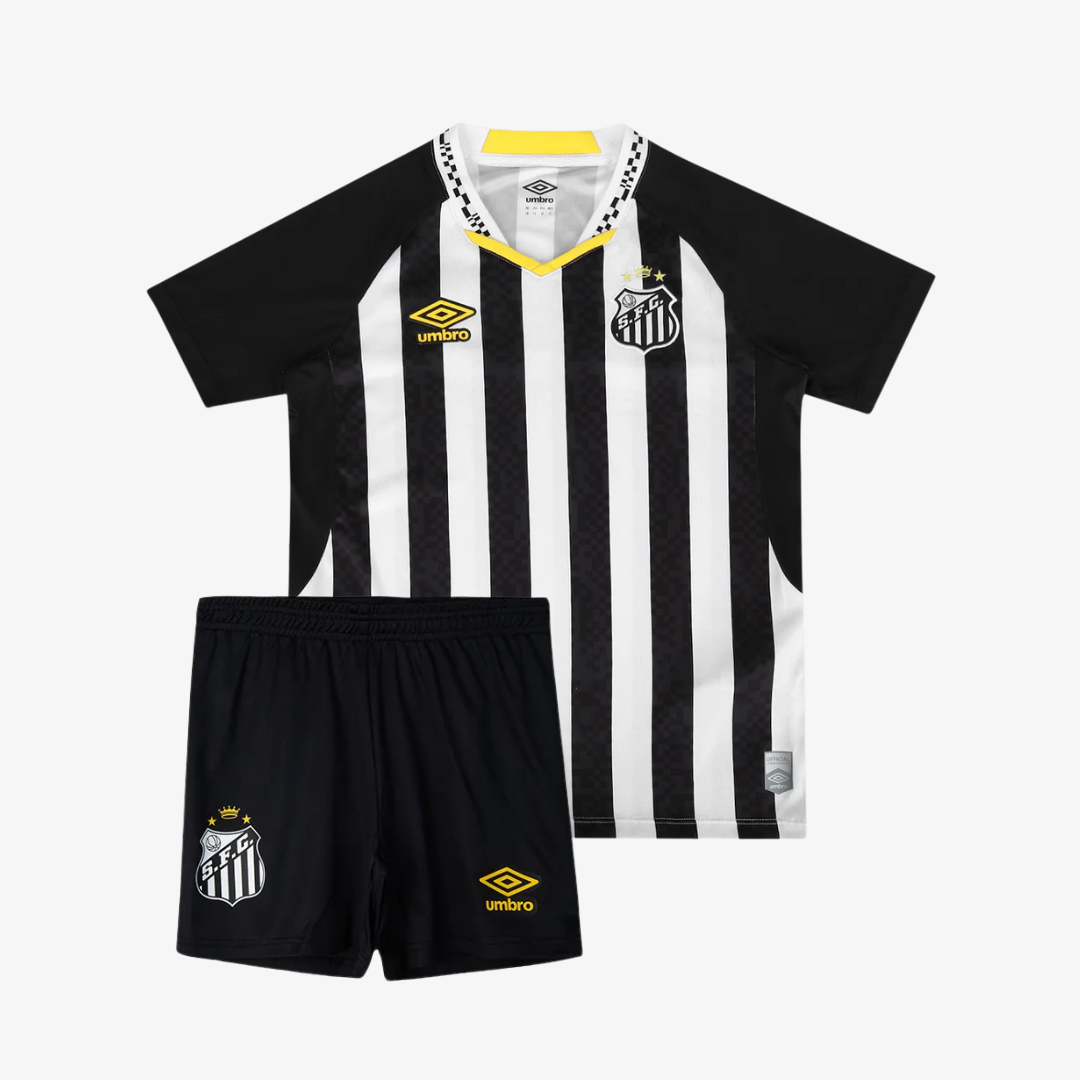 Conjunto Infantil Umbro Santos 2025/26 II-Veste a Paixão