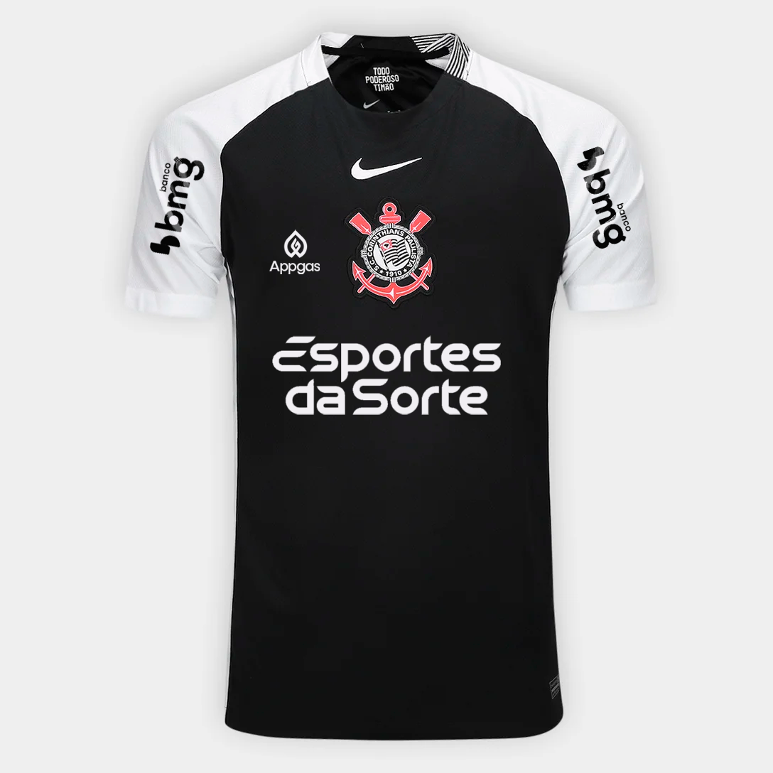 Camisa Nike Corinthians 2025/26 II Torcedor Com Patrocínios-Veste a Paixão