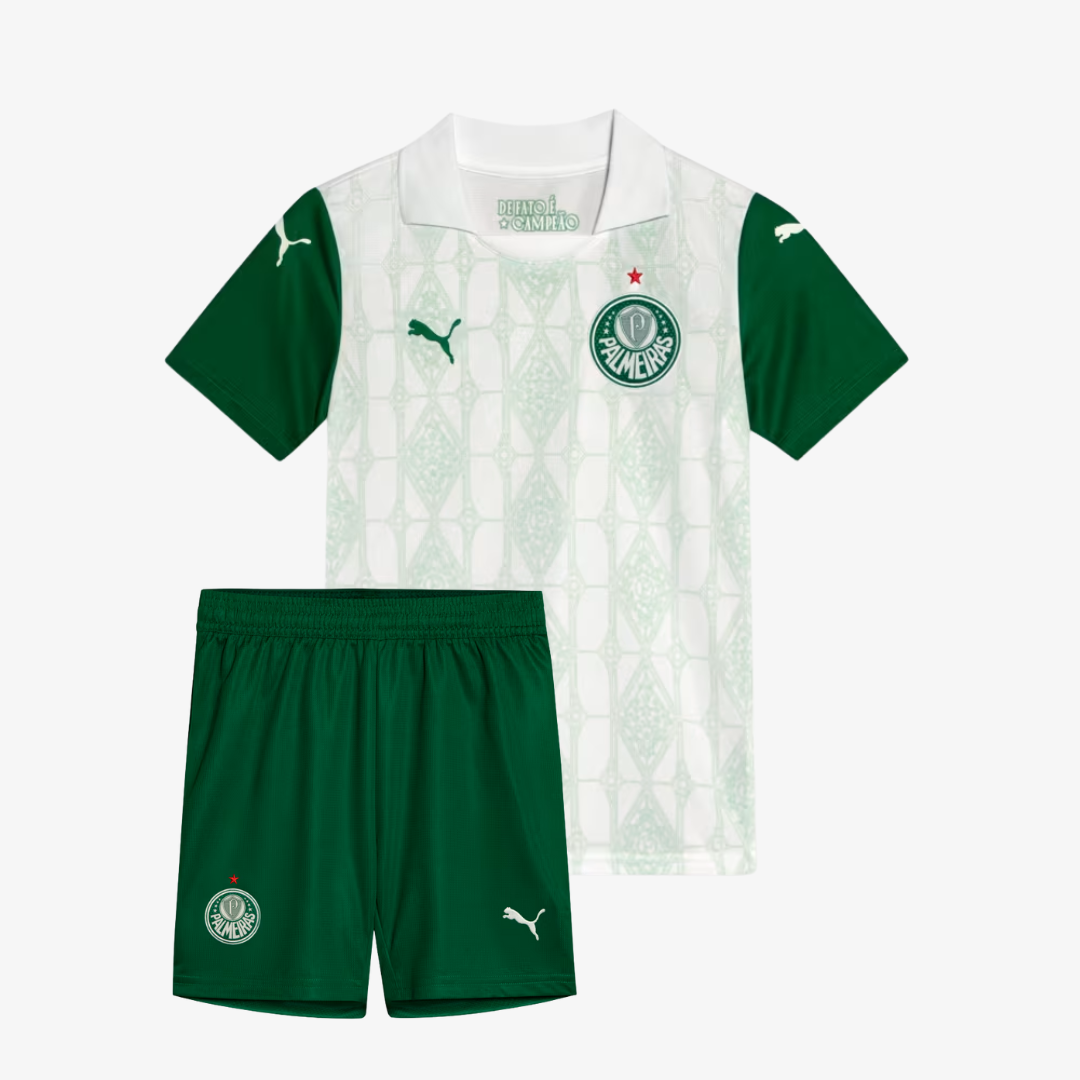 Conjunto Infantil Puma Palmeiras 2025/26 II-Veste a Paixão
