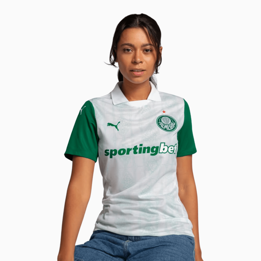 Camisa Feminina Puma Palmeiras 2025/26 II Torcedor-Veste a Paixão