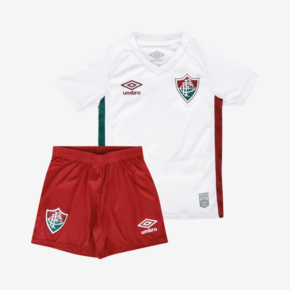 Conjunto Infantil Umbro Fluminense 2025/26 II-Veste a Paixão