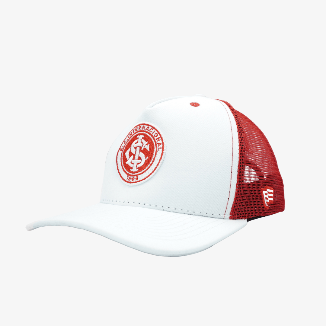 Boné Trucker Internacional Tela - Branco-Veste a Paixão