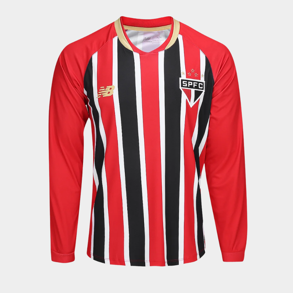 Camisa New Balance Manga Longa São Paulo 2025/26 II-Veste a Paixão