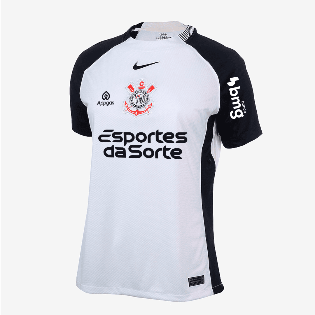 Camisa Feminina Nike Corinthians 2025/26 I Torcedor Com Patrocínios-Veste a Paixão