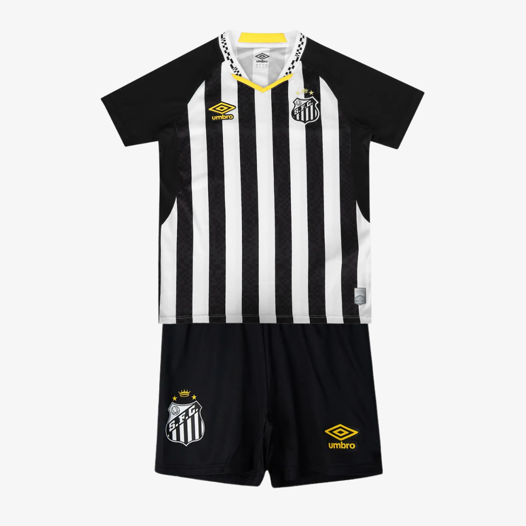 Conjunto Infantil Umbro Santos 2025/26 II-Veste a Paixão