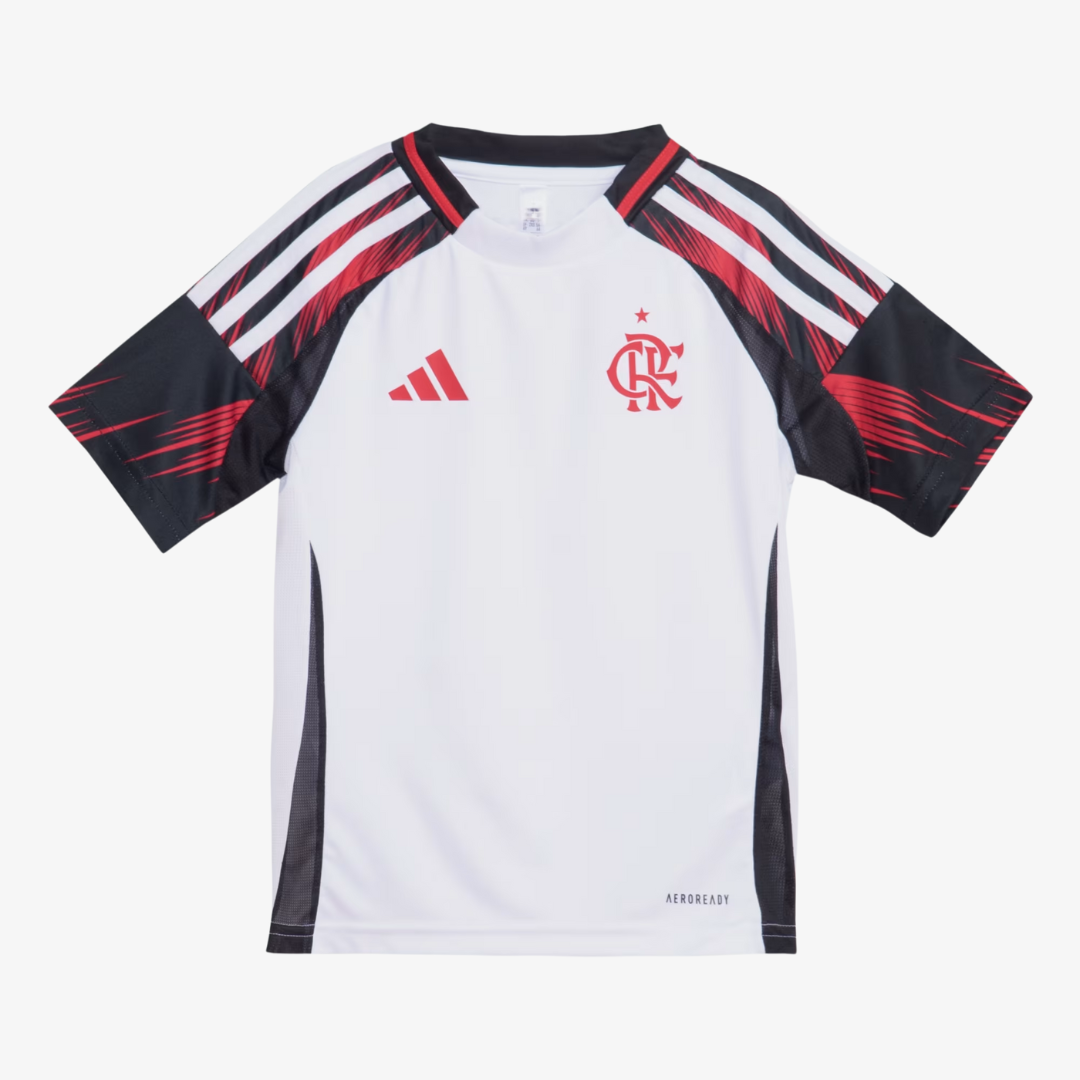Conjunto Infantil Adidas Flamengo 2024/25 II-Veste a Paixão