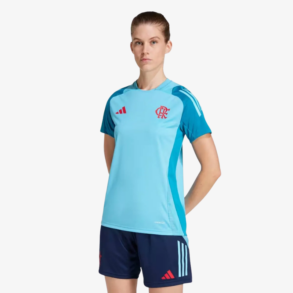Camisa Adidas Feminina Treino Flamengo 2025/26-Veste a Paixão