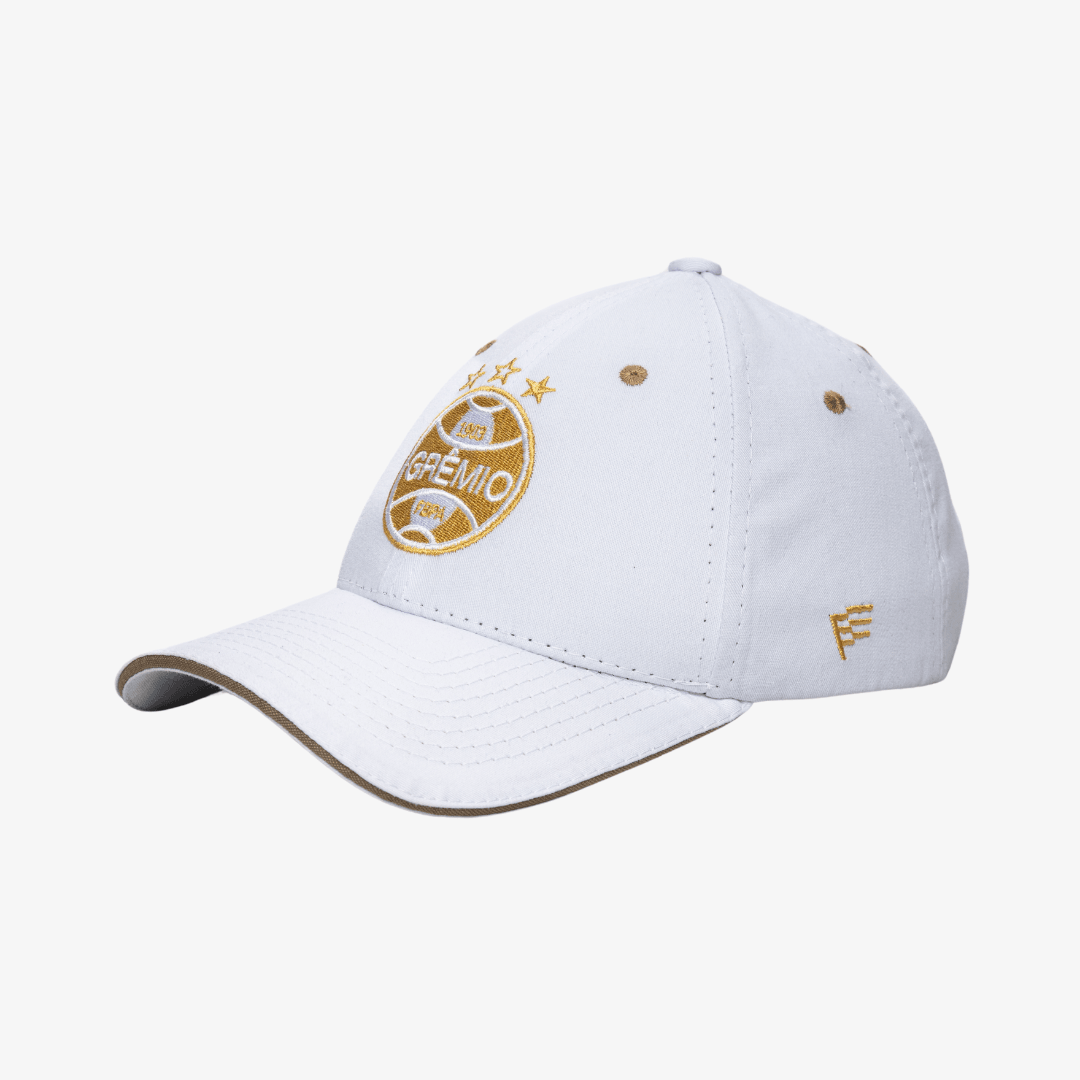 Boné Grêmio Gold - Branco-Veste a Paixão