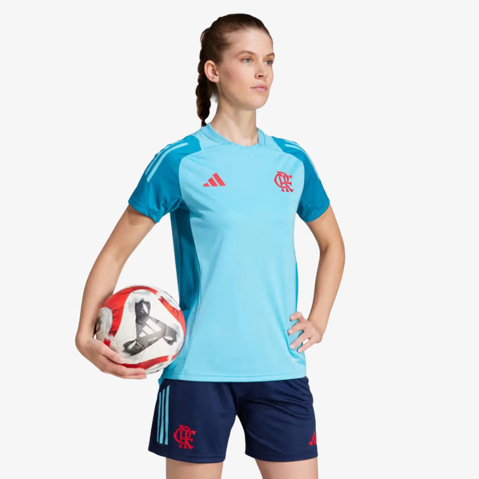Camisa Adidas Feminina Treino Flamengo 2025/26-Veste a Paixão