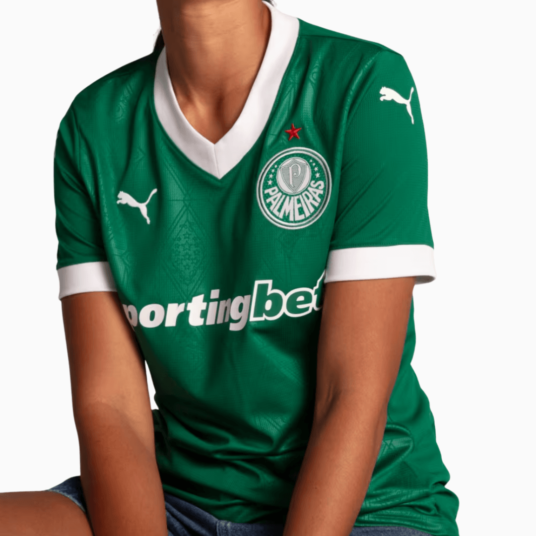 Camisa Feminina Puma Palmeiras 2025/26 I Torcedor-Veste a Paixão