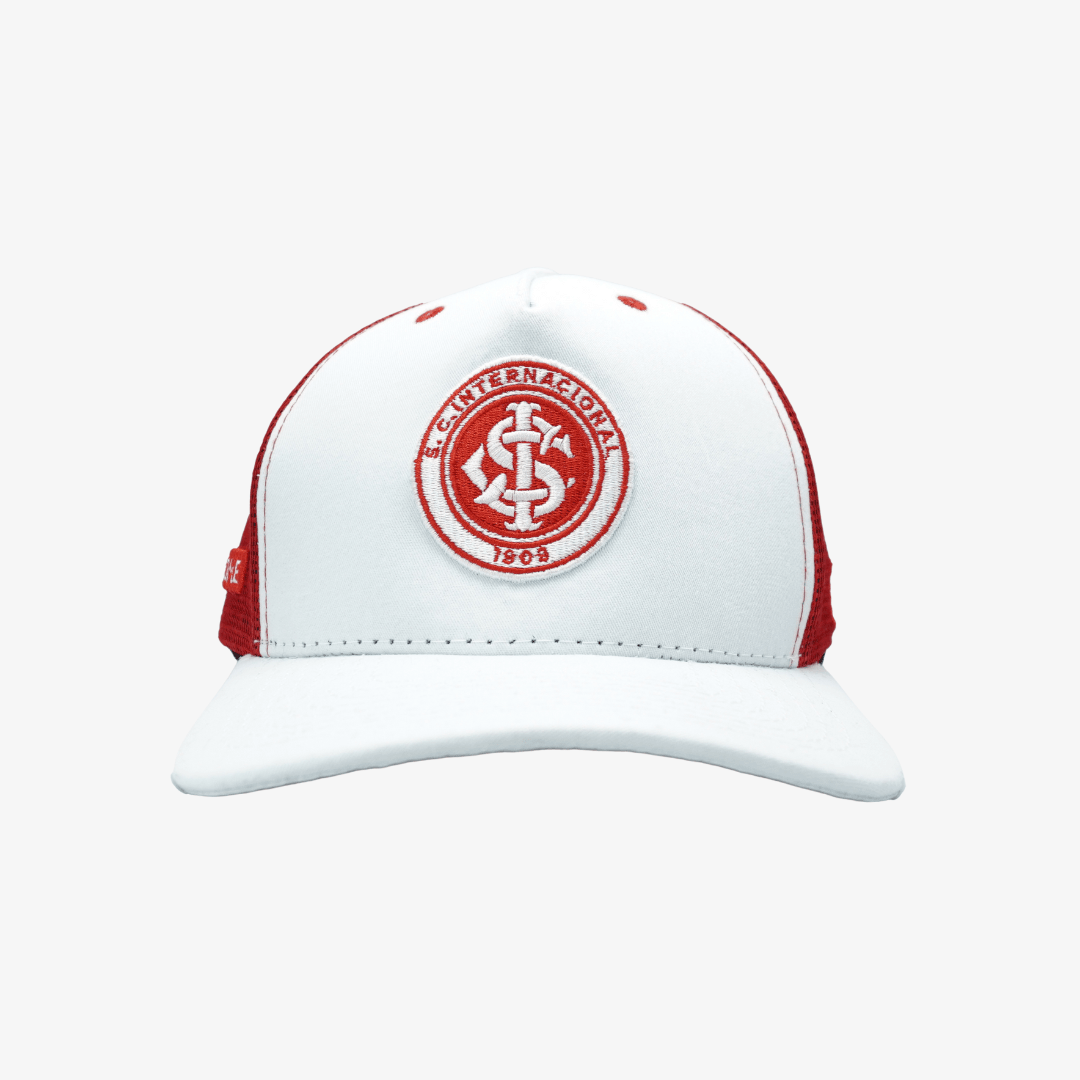 Boné Trucker Internacional Tela - Branco-Veste a Paixão