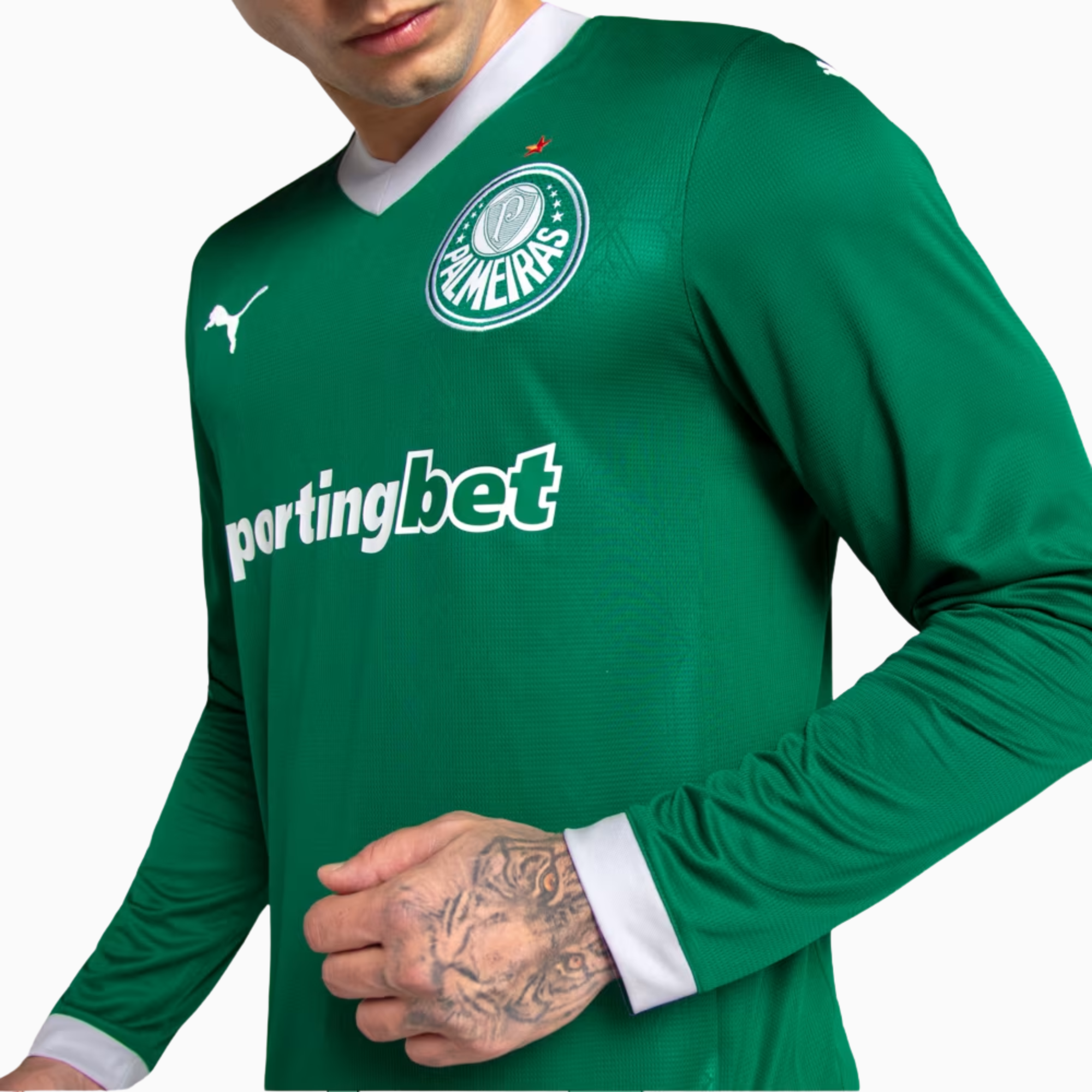 Camisa Puma Palmeiras Manga Longa 2025/26 I Torcedor-Veste a Paixão