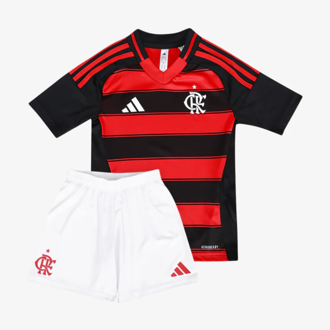 Conjunto Infantil Adidas Flamengo 2025/26 I-Veste a Paixão