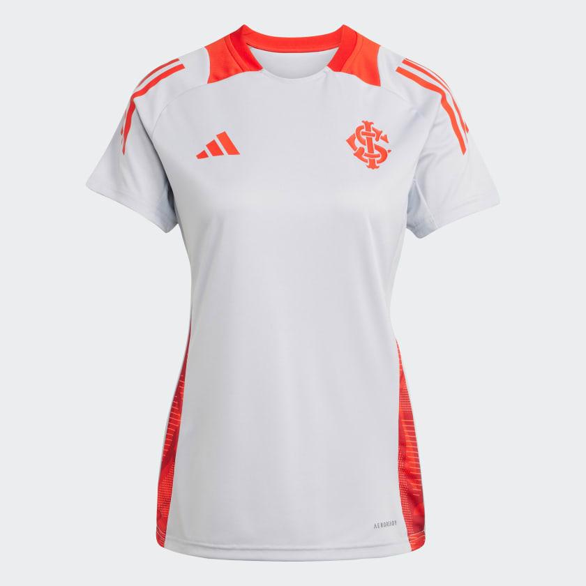 Camisa Feminina Treino Adidas Internacional 2024 Tiro-Veste a Paixão