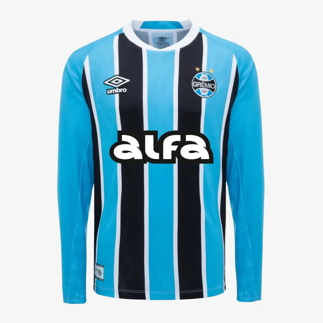 Camisa Umbro Grêmio 2025/26 I Manga Longa-Veste a Paixão