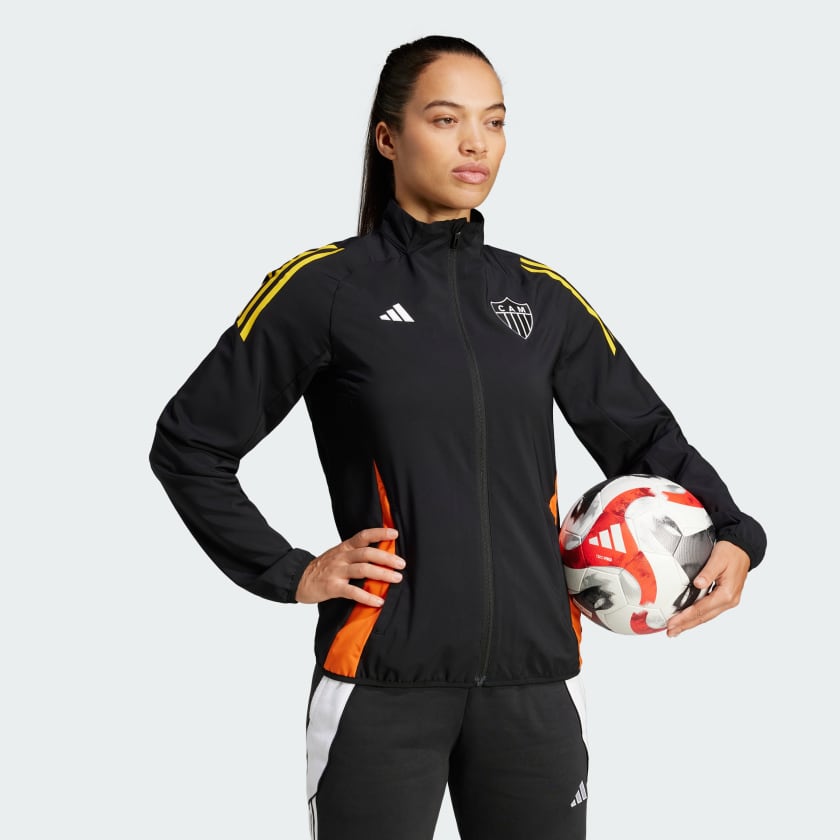 Jaqueta Feminina Apresentação Adidas Atlético Mineiro 2024/25 Tiro-Veste a Paixão