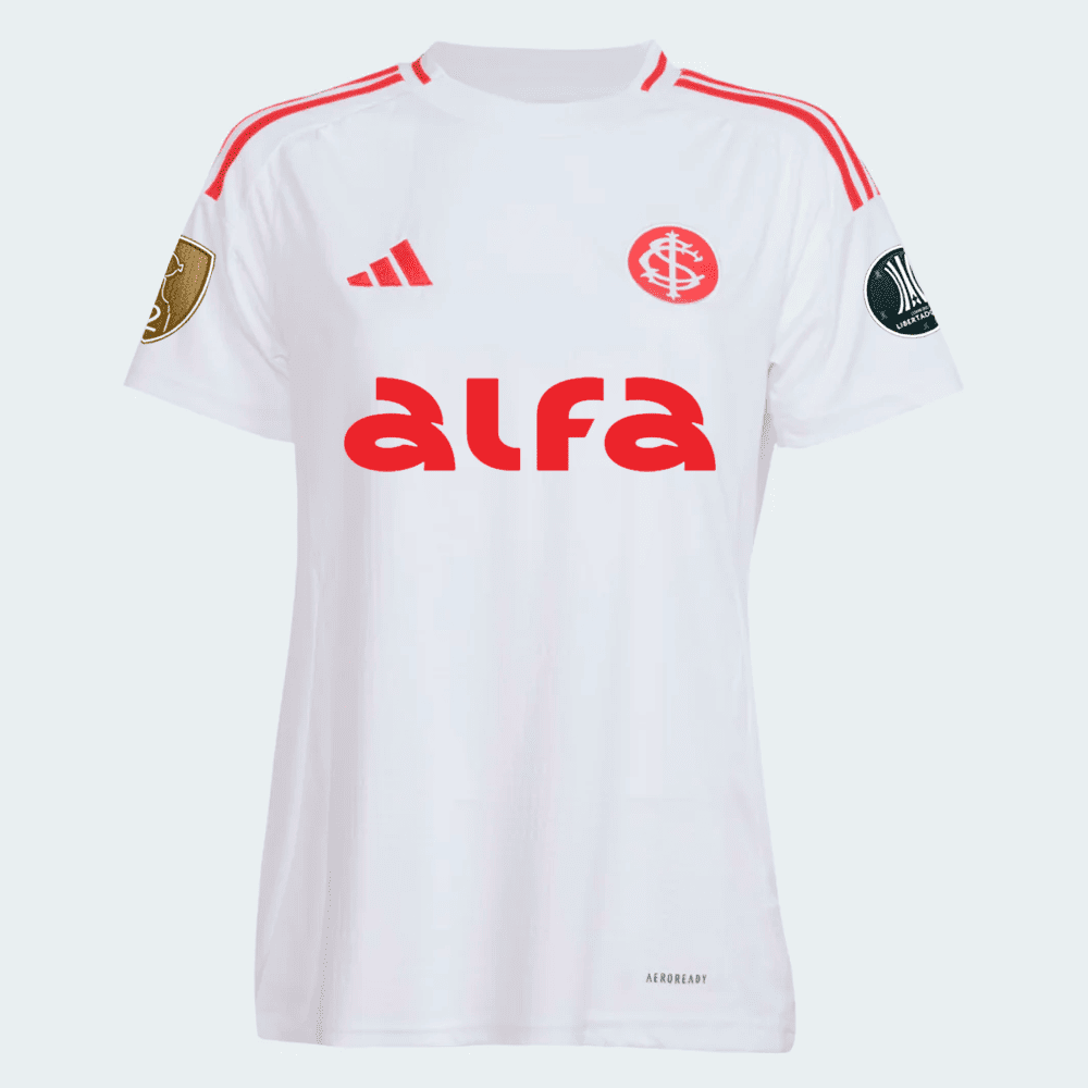 Camisa Feminina Adidas Internacional 2025/26 II Com Patrocínios-Veste a Paixão