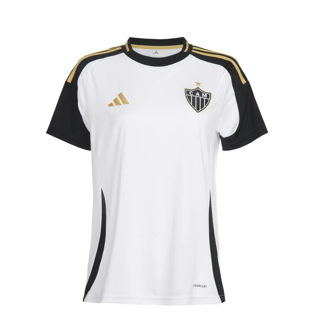 Camisa Adidas Atlético Mineiro II 2025/26 Branca e Preta Feminina-Veste a Paixão