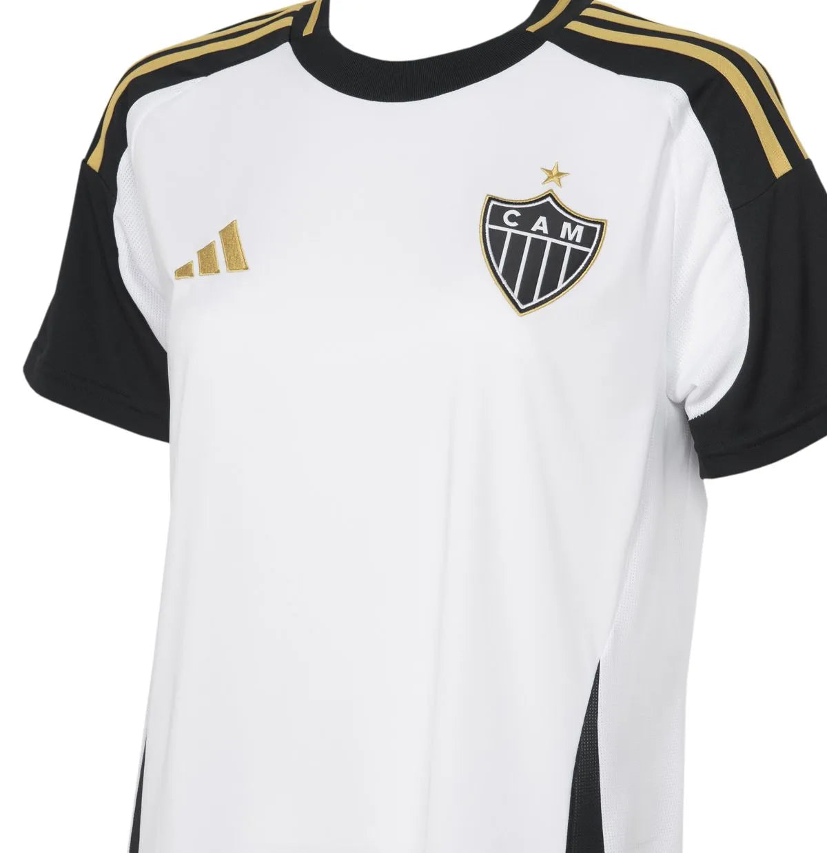 Camisa Adidas Atlético Mineiro II 2025/26 Branca e Preta Feminina-Veste a Paixão