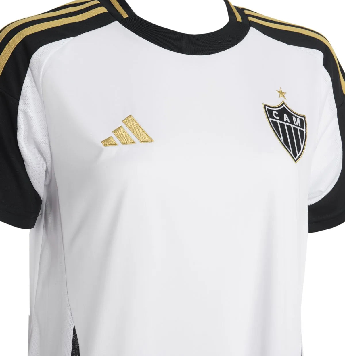 Camisa Adidas Atlético Mineiro II 2025/26 Branca e Preta Feminina-Veste a Paixão